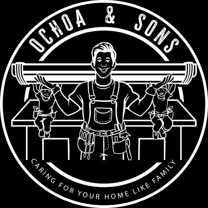 Ochoa & Sons seamless gutters badge: Caring for your home like family